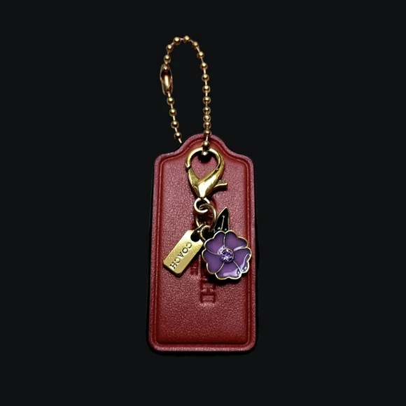 Coach Purple Flower Charm - Picture 1 of 3